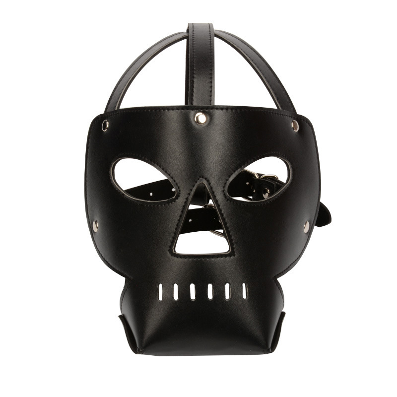 PU Leather Open Eye Mask Headgear Sex Game Toy for Couples