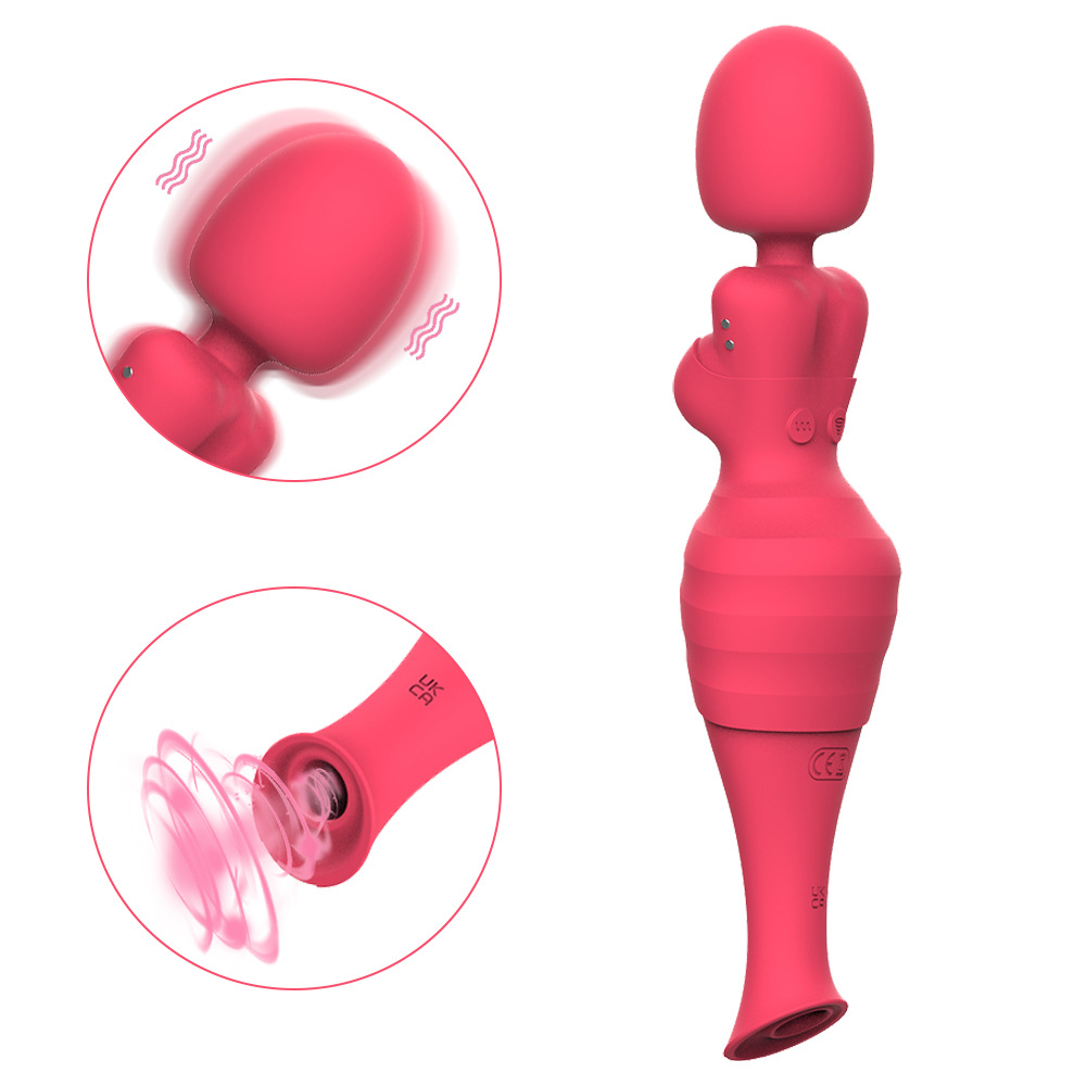 Beauty Sucking Vibrator 10 Vibration Modes AV Stick Vibrator for Couples
