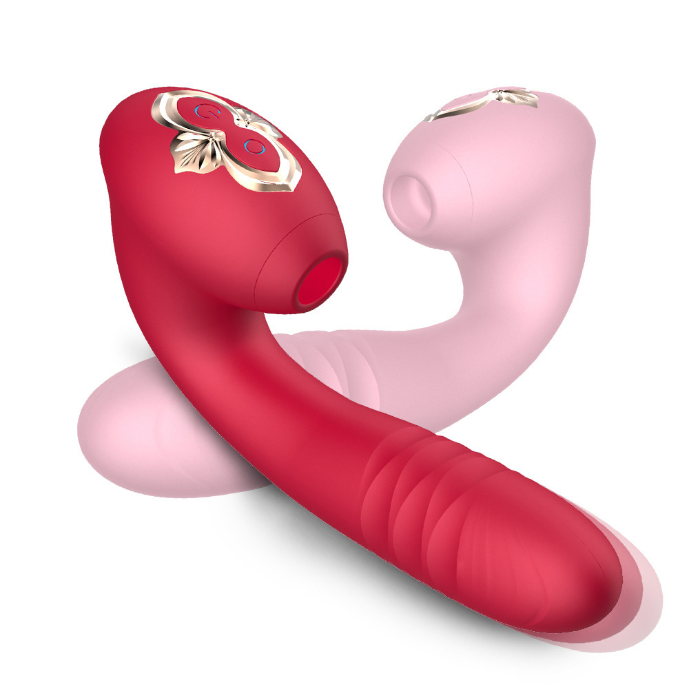 10 Frequency Telescopic Vibration Sucking Vibrator for Couples