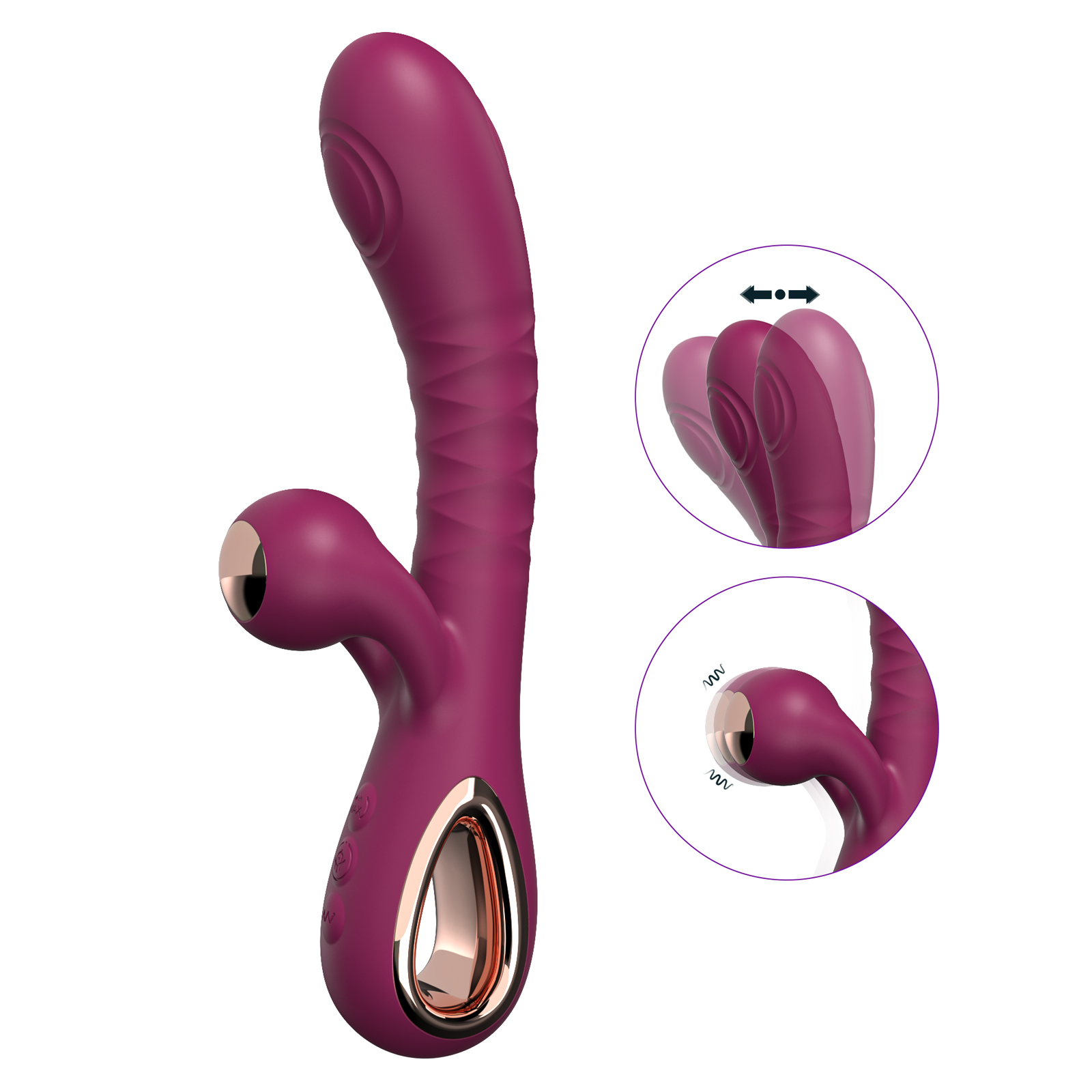 2 in 1 Function Thumping & Vibrataion G sot Vibrator for coupes